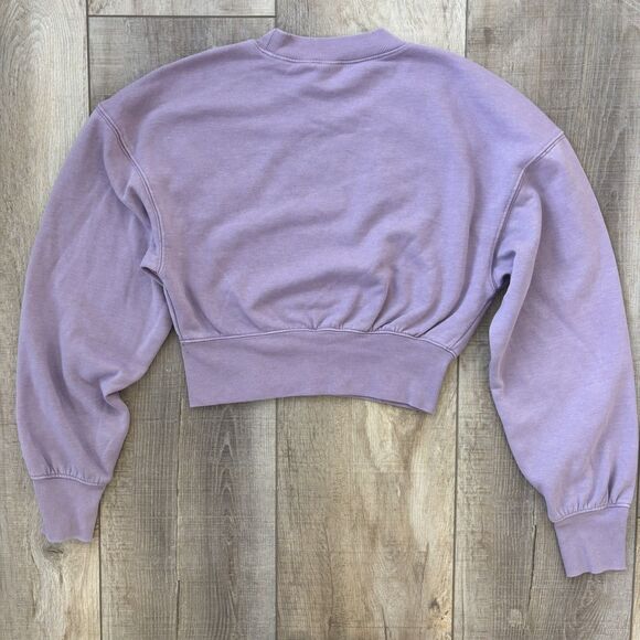 Wild Fable Women Cropped Sweatshirt Purple Size XS Cozy Soft Lavender Athleisure - Picture 4 of 7